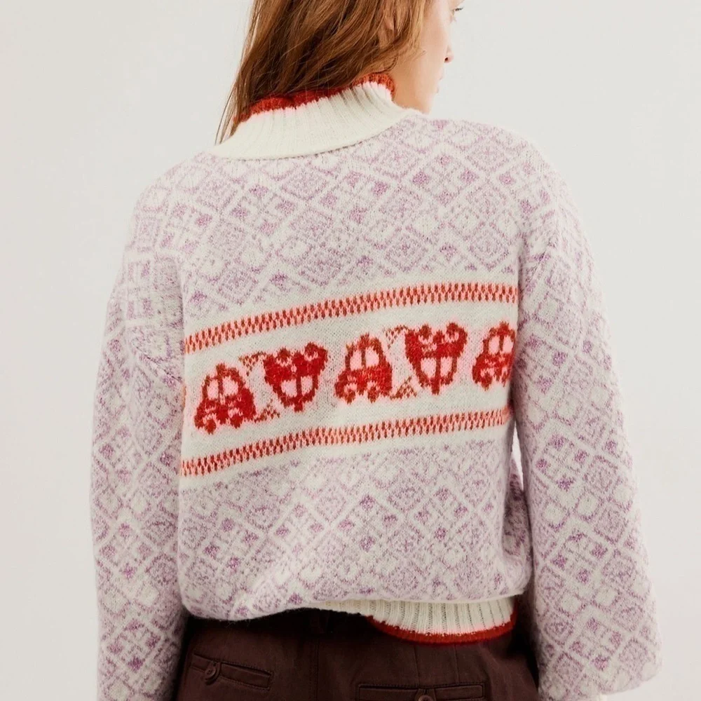 free people freya fairisle sweater